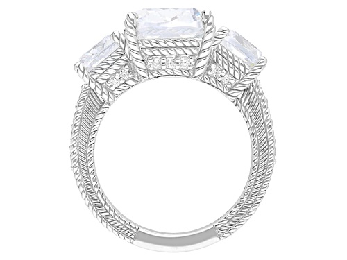 Judith Ripka 14.60ctw Bella Luce® Diamond Simulant Rhodium Over Sterling Silver Statement Ring - Size 5