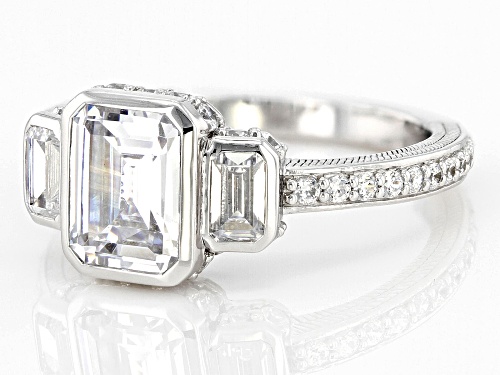 Judith Ripka 6.90ctw Bella Luce® Diamond Simulant Rhodium Over Sterling Silver Ring - Size 10