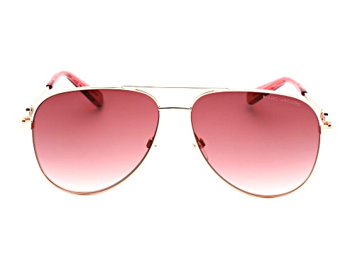 Marc Jacobs Aviator Gold Red Frame/ Pink Lens Sunglasses