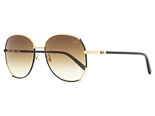 DVF Black Cream/Brown Gradient Sunglasses