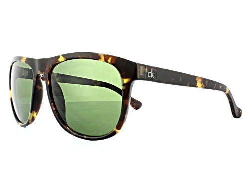 Calvin Klein Brown Tortoise/Green Sunglasses