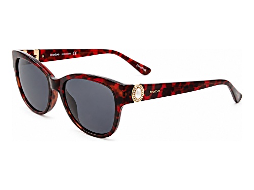 BEBE Tortoise Square Frame / Gray Lenses Sunglasses