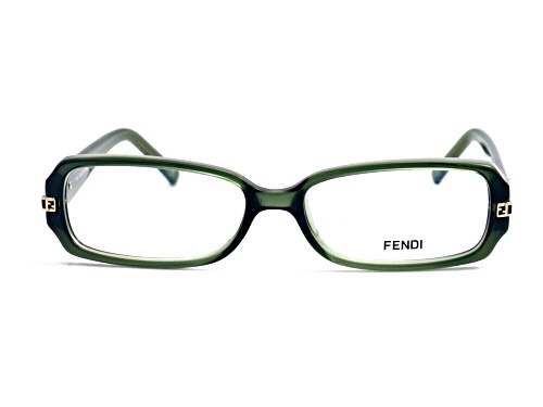 Fendi Green Full Rim Rectangle Eyeglasses Frames