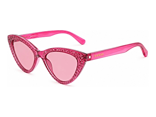 BEBE Hot Pink Cat Eye Frame / Pink Lenses Sunglasses