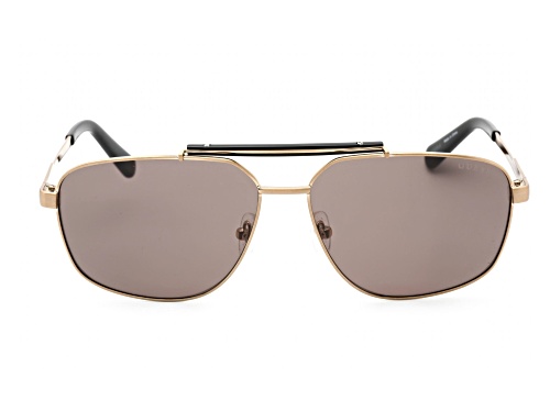 Guess Gold Rectangular Frame / Smoke Lenses Sunglasses