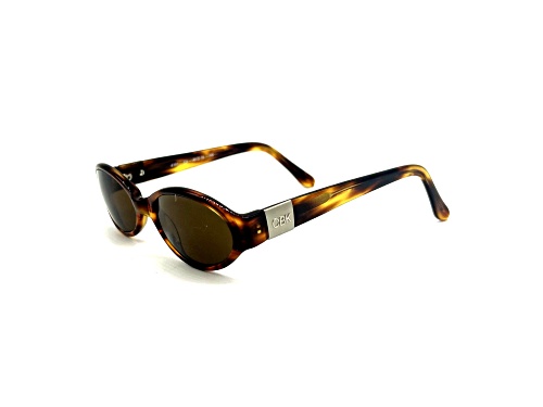 Caroline B.K. Brown Oval Frame / Brown Lenses Sunglasses