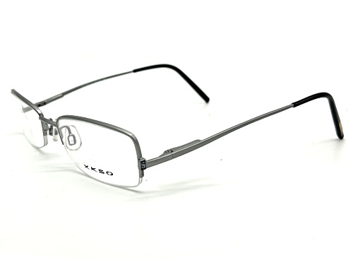 XKSO Gray Rectangular Frame / Clear Demo Lenses Eyeglasses