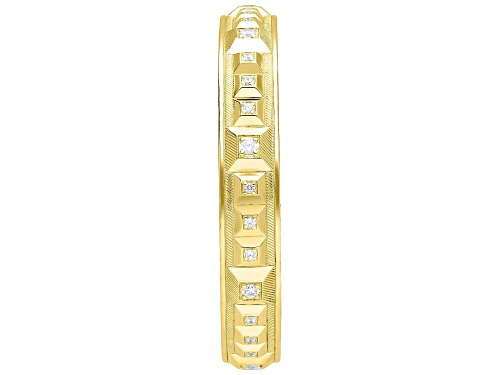Judith Ripka Cairo 1.75ctw Bella Luce® Diamond Simulant 14K Yellow Gold Clad Pyramid Cuff Bracelet - Size 7
