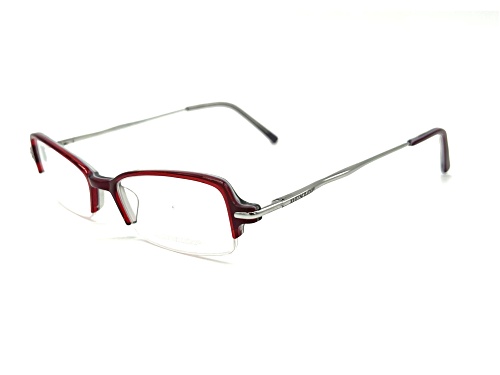 Dunlop DU473 Red Rectangular Frame / Clear Demo Lenses Eyeglasses