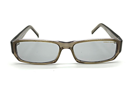 Giorgio Cavalli Translucent Brown Rectangle Frame / Light Gray Lenses Sunglasses