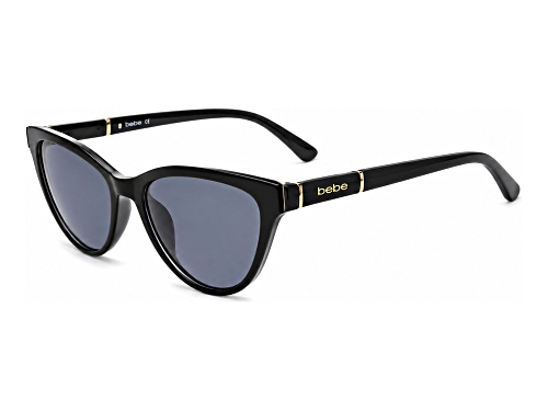 BEBE Black and White Cat Eye Frame / Gray Lenses Sunglasses