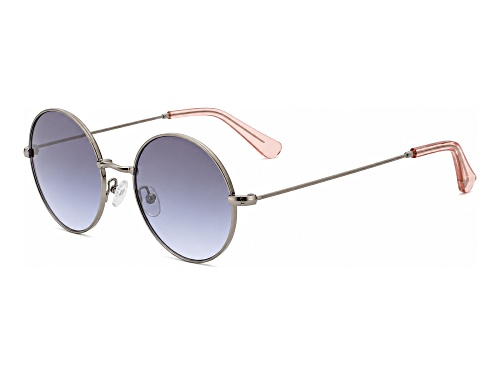 BCBG Gunmetal Round Frame / Gray Lenses Sunglasses