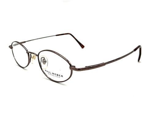 Paul Weber Rose Gold Rectangular Frame / Clear Demo Lenses Eyeglasses