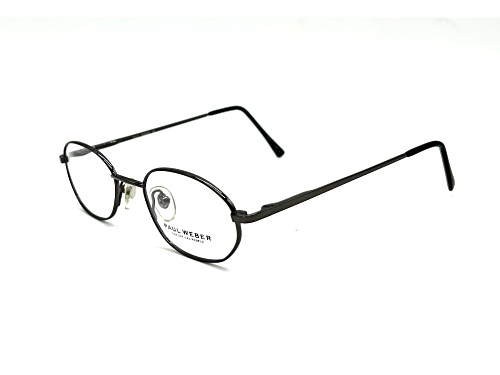 Paul Weber Gunmetal Round Frames / Clear Demo Lenses Eyeglasses