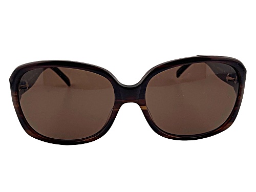 Elizabeth Arden Women's EA 5160 3 Brown Horn Oval Frame / Brown Lenses Sunglasses