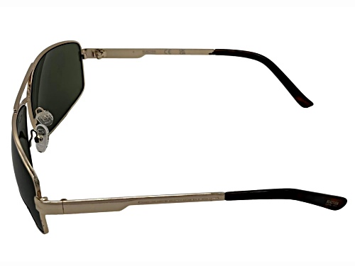 Kenneth Cole Men's Gold Rectangle Frame / Green Lenses Sunglasses