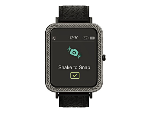 Wrangler Smart Watch WRZ12-111BW Square Antique Silver Tone with Black Basket Weave Strap