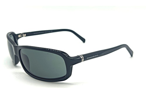 Donna Karan Black Rectangular Frame / Gray Lenses Sunglasses