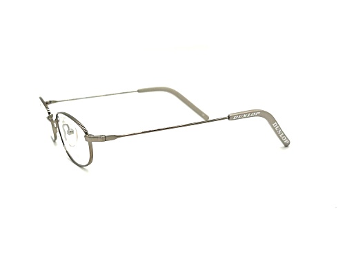 Dunlop DU405 Silver with Gray Accent Oval Frames / Clear Demo Lenses Eyeglasses