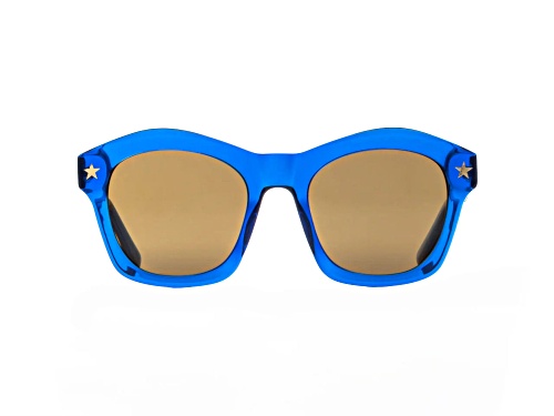 Elton John STARLIGHT 2 Cat Eye Royal Blue Frame / Brown Polarized Lenses Sunglasses