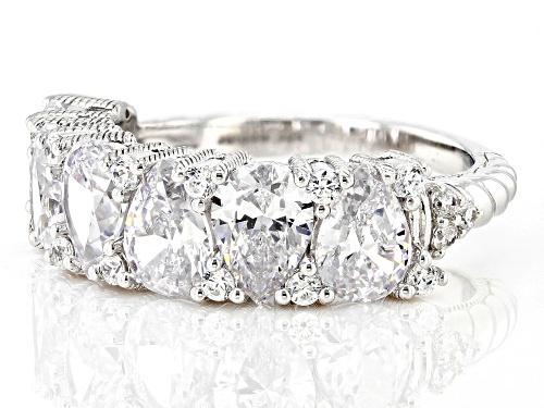 Judith Ripka 8.40ctw Bella Luce® Diamond Simulant Rhodium Over Sterling Silver Statement Band Ring - Size 10
