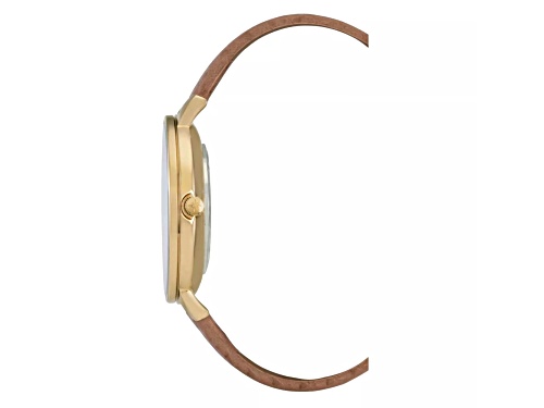 Women's BCBGeneration Gold Tone Beige Leather Band Watch