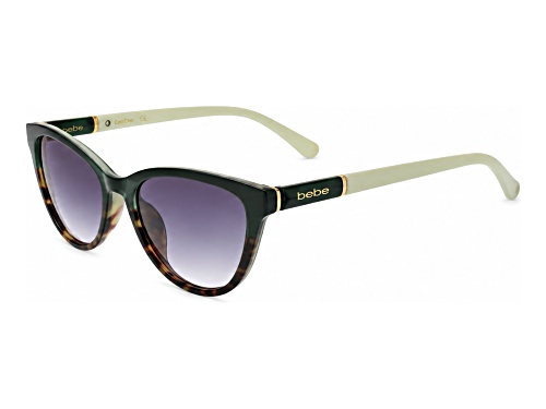 BEBE Golden Tortoise Cat Eye Frame / Gray Gradient Lenses Sunglasses