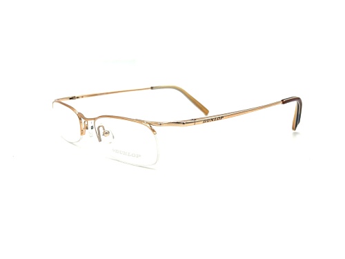 Dunlop DU481 Gold Rimless Flexible Frame  / Clear Demo Lenses Eyeglasses