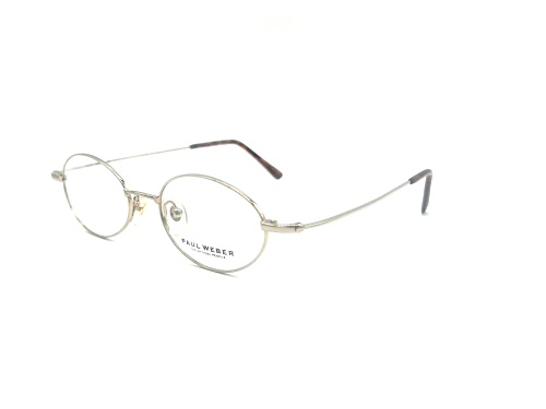 Paul Weber Shiny Gold Oval Frame / Clear Demo Lenses Eyeglasses