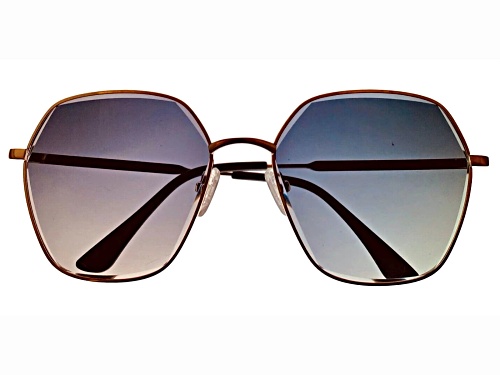 Kenneth Cole Reaction Women's Oversize Gold / Gray Gradient Lenses Sunglasses