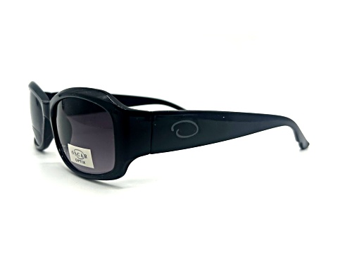 OSCAR Optix by OSCAR de la RENTA Women's Black Oval Frame / Black Lenses Sunglasses Readers +1.00