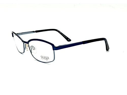Skaga Blue Rectangular Frame / Clear Demo Lenses Eyeglasses