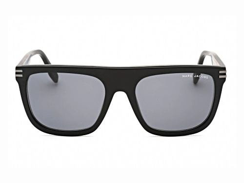 Marc Jacobs Women's 586/S Matte Black Square Frame / Gray Lenses Sunglasses