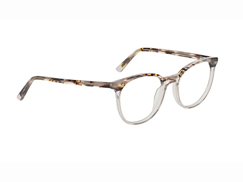 Chelsea Morgan 20213 Gray and Tortoise Round Frame / Clear Demo Lenses Eyeglasses