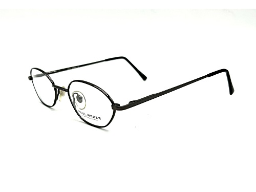 Paul Weber Gunmetal Cat Eye Frame/ Clear Demo Lenses Eyeglasses