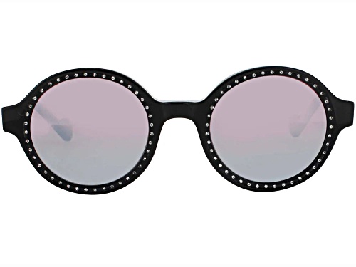 Elton John WIZARD Round Black Multi Color Frame / Gray Gradient Lenses Sunglasses