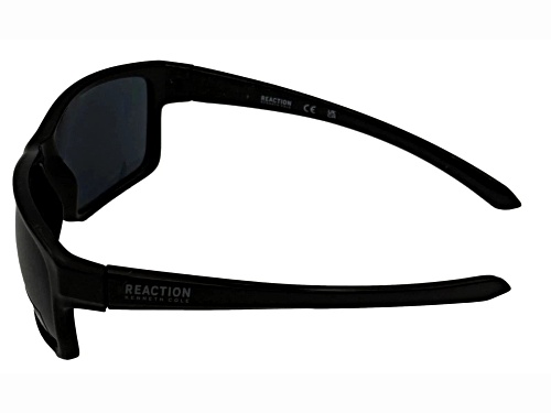 Kenneth Cole Reaction Men's Black Wrap Around Frame/ Gray Lenses Sunglasses