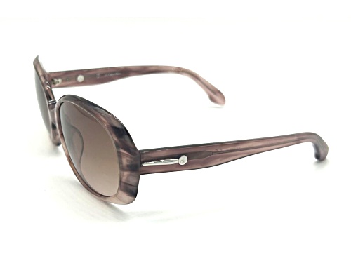 Calvin Klein Antique Rose/Brown Gradient Oval Sunglasses