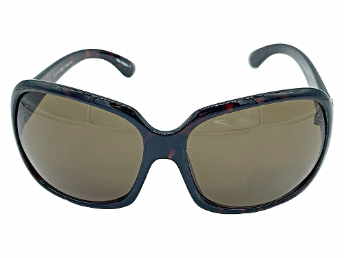 ELLE 18051 Tortoise Brown Rectangle Frame / Brown Lenses Sunglasses