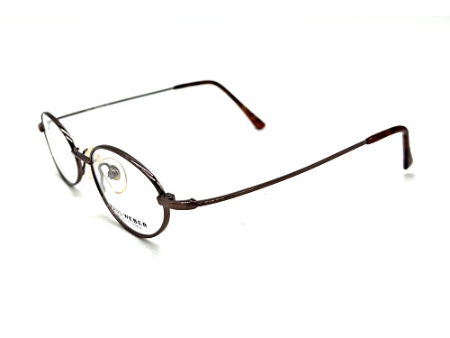 Paul Weber Brown Oval Frame / Clear Demo Lenses Eyeglasses