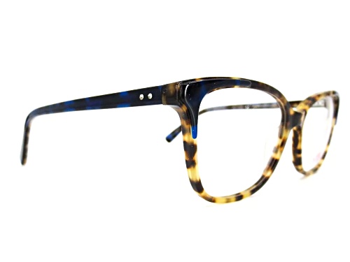 Chelsea Morgan 20216 Tortoise and Blue Cat Eye Frame / Clear Demo Lenses Eyeglasses