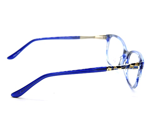 Chelsea Morgan 8004 Blue Cat Eye Frame / Clear Demo Lenses Eyeglasses