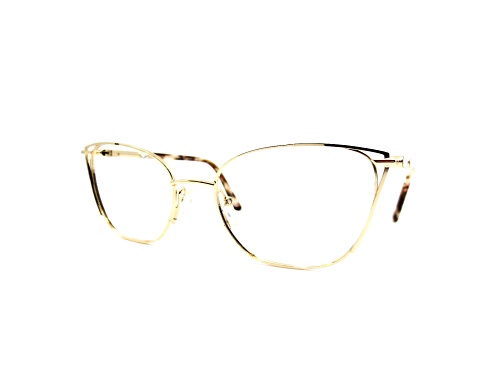 Chelsea Morgan 202222 Gold Cat Eye Frame / Clear Demo Lenses Eyeglasses
