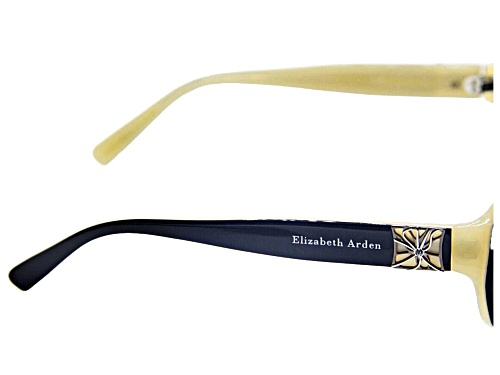 Elizabeth Arden Women's EA 5164 5 Black Beige Oval Frame / Gray Lenses Sunglasses