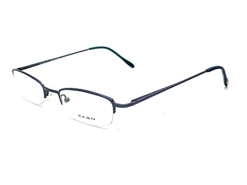 XKSO Matte Blue Rectangular Eyeglasses / Clear Demo Frame Eyeglasses
