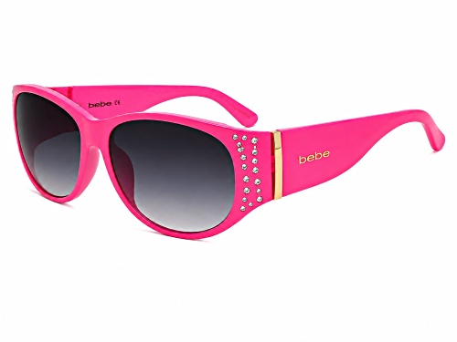BEBE Pink Wrap Around Frame / Gray Gradient Lenses Sunglasses