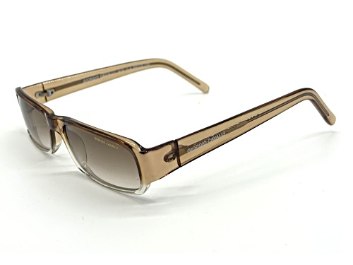 Giorgio Cavalli Translucent Brown Fade Rectangle Frame / Brown Gradient Sunglasses