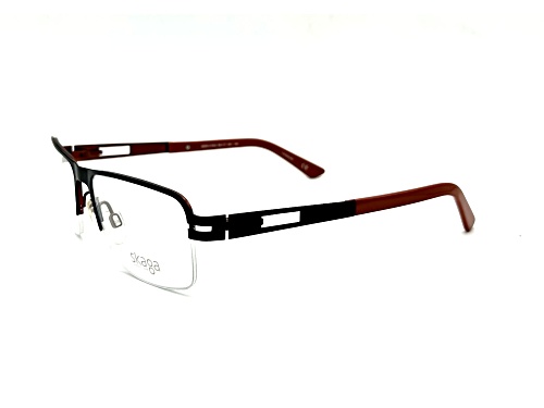 Skaga Men's Titanium Copper and Black Frame/ Clear Demo Lenses Eyeglasses