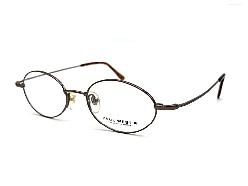 Paul Weber Rose Gold Oval Frame / Clear Demo Lenses Eyeglasses