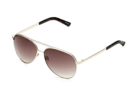 QUAY Vivienne Gold Aviator Frame / Brown Lenses Sunglasses